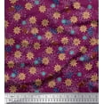 thumbnail image 1 of Soimoi Cotton Poplin Fabric Horse & Clematis Floral Print Fabric by the Yard 42 Inch Wide, 1 of 1