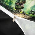 thumbnail image 4 of Metsweet Animal T-Rex Duvet Cover King, Wildlife Dino King Bedding, Green Brown,Black Reversible,3 Pieces,1 Duvet Cover and 2 Pillowcases, 4 of 6