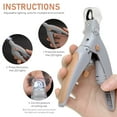 thumbnail image 3 of Illuminated Cat Pet Nail Clippers Cat Claw Trimmer Cat Nail Scissor Cat Nail Cutter Features LED Light 5X Magnification, 3 of 8