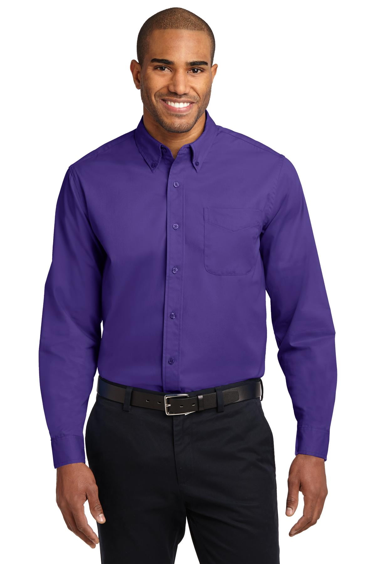 Port Authority Long Sleeve Easy Care Shirt-6XL (Court Green) - Walmart.com