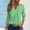 3-Green, variant on Women's Hoodless Sweatshirt Pink Polka Dot Print Casual Blouse Women's 3-Button 3/4 Sleeve Top Women Blending Sweatshirt