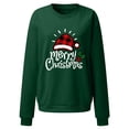 thumbnail image 4 of Hauts Tendance pour Femmes T-Shirt Décontracté à Imprimé de Noël à Col Rond à Manches Longues Blouses Grande Taille pour Femmes, Vert, P, 4 of 6