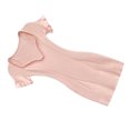 thumbnail image 4 of Vestido de punto acanalado para mujer, cuello en V, manga corta, ajustado, ajustado a la cadera, vestido corto de verano, 4 of 8