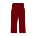 thumbnail image 6 of Uniform Pants for Girls Elastic Waist Straight Red School Pants Boys Back to School Clothes Size 5-14 Years, 6 of 6