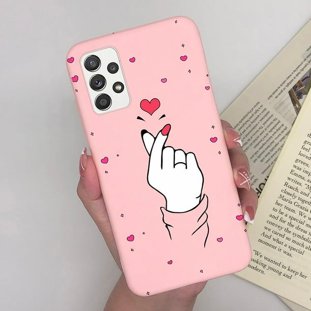 Lembut-fundas de teléfono para Samsung A52, A52S, A53, linda chica fresca, corazón mate, flor de moda, Funda para Samsung Galaxy A 52, 4G, 5G Fivean unisex