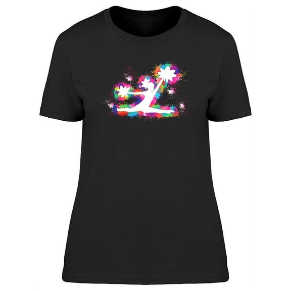 Bright Colored Cheerleader T-Shirt Women -Image by Shutterstock, Female Small