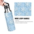 thumbnail image 4 of Yayeee 20oz Insulated Water Bottle Double Wall Stainless Steel with Flip Straw Lid, Blue Snowflake, 4 of 7