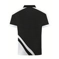 thumbnail image 4 of Fnnxeal Mens Polo Shirts, Collared Big and Tall Shirt Summer Solid Casual Button Black Polo Shirts for Men Size 2XL, 4 of 4