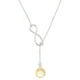 thumbnail image 1 of Delight Jewelry Goldtone Bear Paw Silhouette Silver tone Elegant Infinity Lariat Necklace, 1 of 4