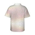 thumbnail image 3 of Balery Glitter Light Pearl Print Men's Hawaiian Shirts Short Sleeve Beach Shirt Relaxed Fit Vacation Button Down Shirts-X-Large, 3 of 9