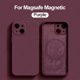 thumbnail image 3 of Liquid Silicone For Magsafe Magnetic Case For iPhone 15 14 12 11 13 Pro Max 14 15 Plus Wireless Charging Cover Phone Accessories, 3 of 5