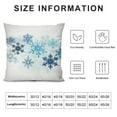 thumbnail image 5 of Shiartex  Snowflake Throw Pillow Cushion Cover, Snow Pattern Winter Inspired Freezing Temperatures Illustration Christmas, Decorative Square Accent Pillow Case, , Blue Turquoise, 5 of 5