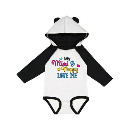 

Inktastic My Mimi and Pappy Love Me with Hearts Gift Baby Boy or Baby Girl Long Sleeve Bodysuit