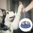 thumbnail image 3 of Cuenco de comida de acero inoxidable desmontable antivuelco para mascotas con columna romana, 3 of 5
