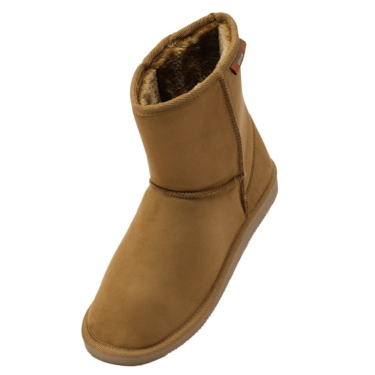 Alpine Swiss Laura Women's Short Winter Boots Faux Suede Sherpa