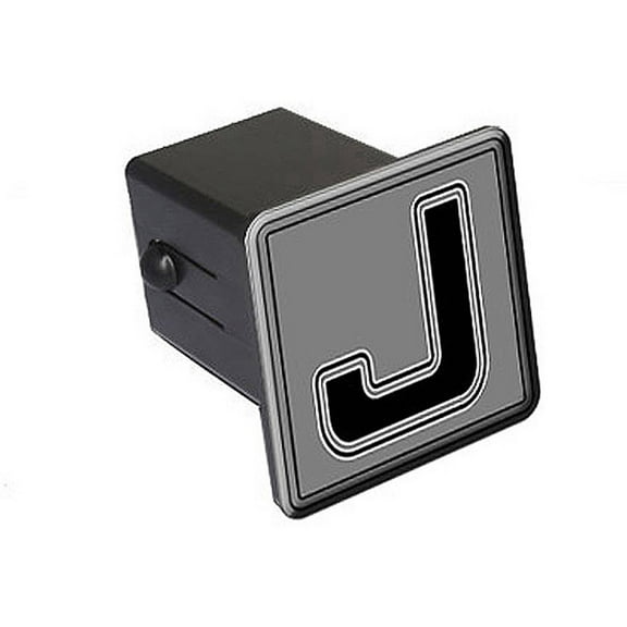 J Letter Initial 2" Tow Trailer Hitch Cover Plug Insert