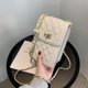 thumbnail image 4 of Bolso bandolera Blanco Simple, bolso de hombro para niña, mini bolso para teléfono móvil con cadena a la moda, 4 of 6