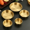 thumbnail image 4 of fastboy Stainless Steel Sauce Dishes For Tableware Serving Plate Made Of 304 Stainless 11cm (gold), 4 of 6