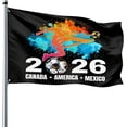 thumbnail image 1 of Yanonmyfd World Cup 2026 Merchandise,World Cup Flag 2026,World Cup Decorations for Party Photo Booth and Football Event,5×3 FT Yard Sign Garden Outdoor Flag,The Gift for Football Fans (style4), 1 of 10