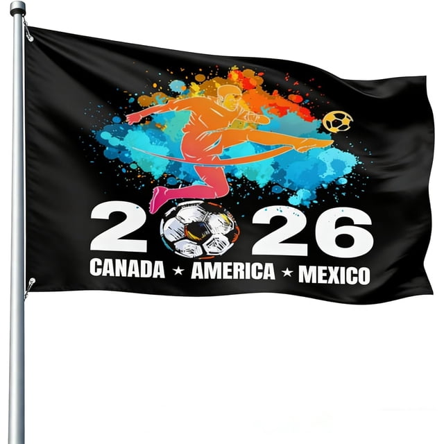 Yanonmyfd World Cup 2026 Merchandise,World Cup Flag 2026,World Cup Decorations for Party Photo Booth and Football Event,5×3 FT Yard Sign Garden Outdoor Flag,The Gift for Football Fans (style4)