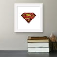 thumbnail image 3 of Gallery Pops DC Comics Superman - S-Shield Comic Mosaic Logo Wall Art, White Framed Version, 12" x 12", 3 of 5