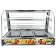 thumbnail image 1 of 3-Tier Commercial Countertop Food Pizza Warmer Display Cabinet Adjustable Temperature 110V, 1 of 15