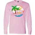 thumbnail image 3 of Inktastic I Love California with Ocean and Palm Trees Long Sleeve T-Shirt, 3 of 5