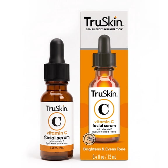 TruSkin Vitamin C Serum for Face, Anti Aging Facial Serum with Hyaluronic Acid for All Skin Types, 0.4 fl oz