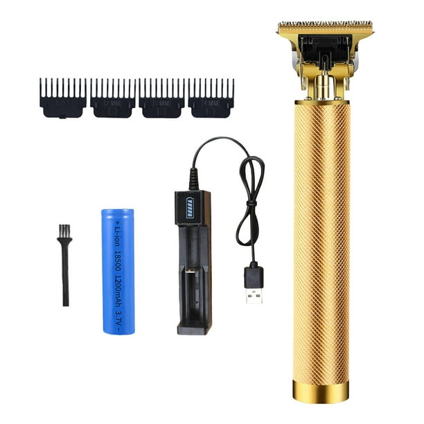 Seitruly Cortadora de pelo recargable por USB para hombre, máquina para cortar cabello con pantalla LCD, herramienta de estilismo para corte de Juegos de afeitado asiento dorado