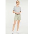 thumbnail image 3 of NYDJ High-Rise A-Line Shorts Fray Hem in Bamboo, 3 of 3