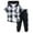 Sweatsuit plaid 2-Black, variant on 7T 5T Boy Clothes Toddler Boys Outfits Toddler Boy Clothes Plaid Hooded Shirt - 2 Piece Outfit Button Front Toddler Hoodie & Sweatpants Set