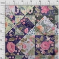 thumbnail image 3 of oneOone Silk Tabby Dark Purple Fabric Florals Sewing Material Print Fabric By The Yard 42 Inch Wide, 3 of 6