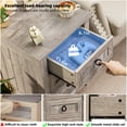 thumbnail image 4 of Joaxswe Farmhouse Nightstand with 3 Drawers, Wood Bedside Table Night Stand, Wide Sofa Side End Table for Living Room, Bedroom, Grey Oak, 4 of 9