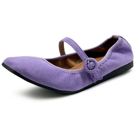 

Ollio Women s Shoes Basic Mary Jane Elasticated Square Toe Ballet Flat F17340