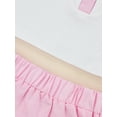 thumbnail image 6 of Bagilaanoe 2Pcs Toddler Kids Girls Summer Outfits Patchwork Lapel Buttons Sleeveless Tank Tops + Pleated Skirt Set for 2-7 Years, 6 of 8