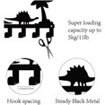 thumbnail image 3 of Dinosaur Metal Key Holder Black Key Hooks Wall Mount Hanger Decor Iron Hanging Organizer Rock Decorative with 6 Hooks for Home Housewarming Gift Entryway Cabinet Hat Towel 10.6 x 6.3inch, 3 of 8