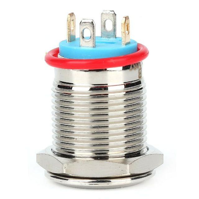 Interrupteur à Bouton-Poussoir, 2 Pcs 12mm 4 Boutons Interrupteur Plat Améliorez Votre Expérience