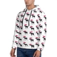 thumbnail image 2 of Hoodies for Men - Elk Moose cartoon cute Long Sleeve Comfrt Men'S Fashion Hoodies & Sweatshirts, Sweatshirts for Men Hoodies Pullover Clothing Clothes with Pouch, 2 of 7