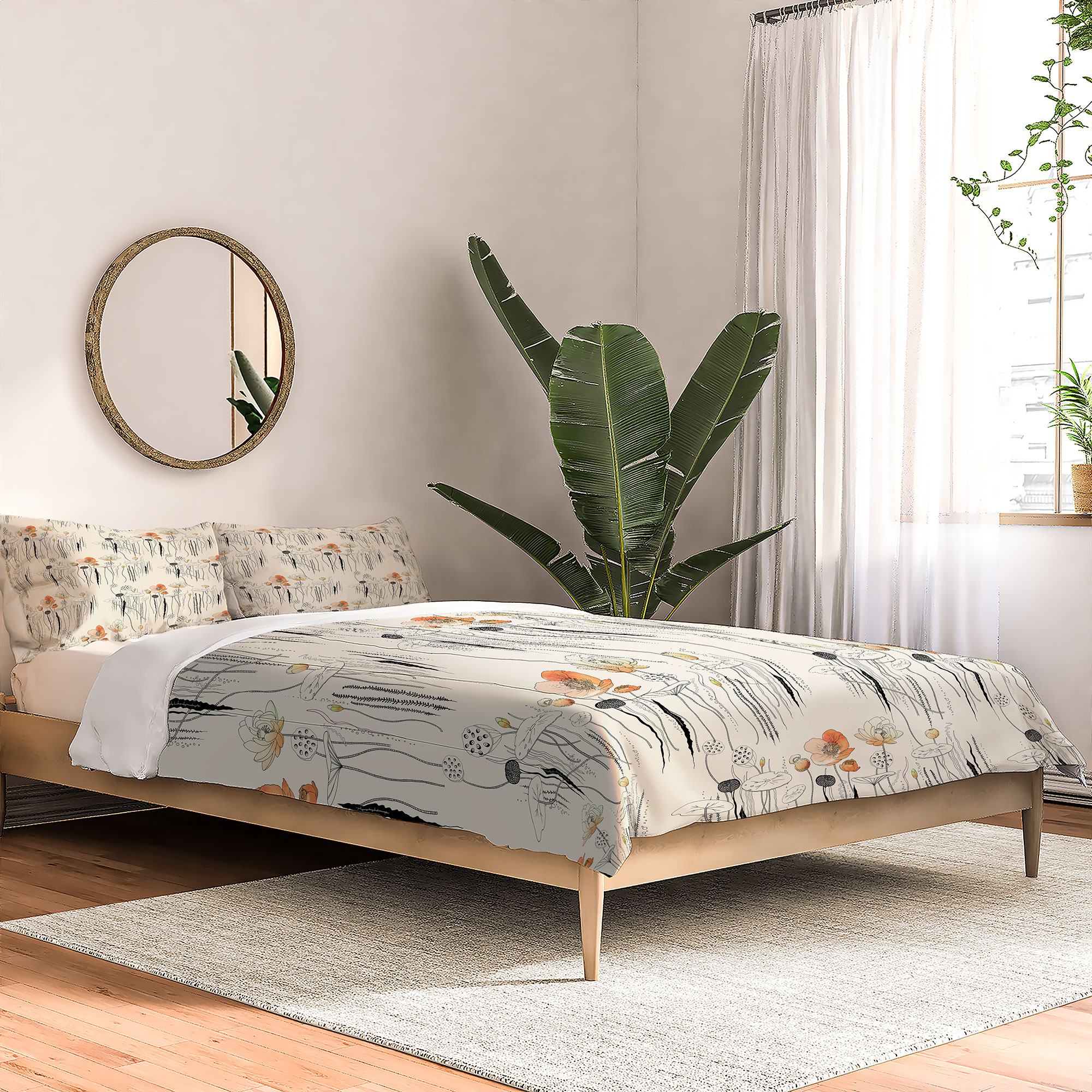 Society6 Iveta Abolina Coral Watercress Pond Comforter