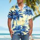 thumbnail image 1 of Blusa y camisa de manga corta con cuello vuelto, moda para mujer, informal, de manga corta, con cuello vuelto, con botones y estampado, blusa para hombre, 1 of 7
