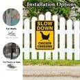 thumbnail image 3 of BTFSigns 15" x 23" Aluminum Chicken Crossing Signs, Slow Down Sign For Yard,Funny Traffic Sign Wall Decor Rust-Resistant, Easy to Install, Ideal for Streets, Driveways, Wall Art and Outdoor Decor, 3 of 5