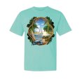 thumbnail image 1 of Wild Bobby, Enjoy Life Vintage Beach Surf Sailboat, Garment-Dyed Washed Look Short Sleeve Tees, Mint, X-Large, 1 of 3