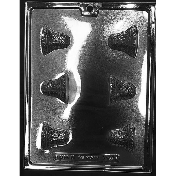 Grandmama's Goodies W065 3D Wedding Bell Wedding Shower Chocolate Candy Soap Mold with Exclusive Molding Instructions