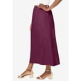 thumbnail image 3 of Jessica London Plus Size Stretch Denim Long Skirt, 3 of 5