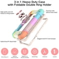 thumbnail image 3 of Dteck Case for iPhone SE3/SE2/8/7/6S/6 4.7", Heavy-Duty Military Grade Rugged Case with Ring Stand & 3 Pack Screen Protectors for iPhone SE 2022 / SE 2022 / iPhone 8 / iPhone 7,Rainbow Rosegold, 3 of 6