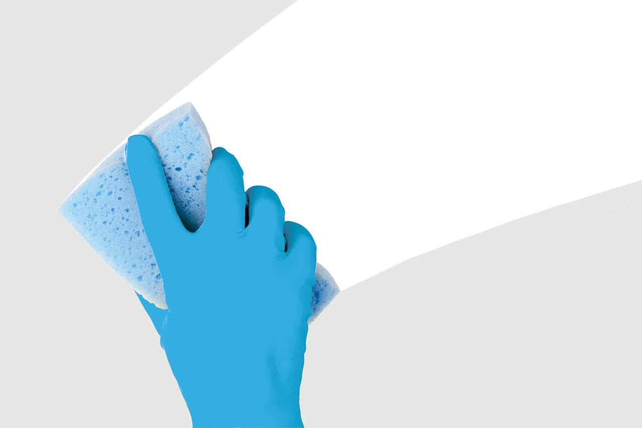 (4 pack) Mr. Clean 50-Count Nitrile Biodegradable Disposable Gloves, One Size Fits Most