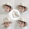 thumbnail image 5 of 50-54cm head circumference men's and women's hats, fawn pattern sun hats, large brim, children's sunscreen fisherman hats - white, 5 of 5