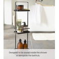 thumbnail image 2 of Yamazaki Home Shower Caddy - Three Sizes, Black, Steel, Large, Water Resistant, No Assembly, 2 of 7