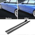 thumbnail image 3 of 6pcs Carbon Fiber Style Side Skirt Extensions Splitters Lip Vehicle Accessory Universal2m/78.7in, 3 of 5