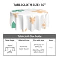 thumbnail image 5 of YFYANG 60 inch Round Table Cloth, Reusable Polyester Hand-Painted Leaf Pattern Table Cover for Indoor Outdoor Kitchen Restaurant Table Decoration Tablecloths, 5 of 8